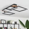 Avelal Ceiling Light LED brown, Wood like finish, black, 1-light source