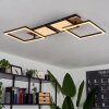 Avelal Ceiling Light LED brown, Wood like finish, black, 1-light source