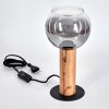 Vouhet Table lamp brown, Wood like finish, black, 1-light source