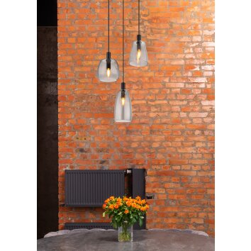 Globo GARRI Pendant Light black, 3-light sources