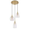 Globo GARRI Pendant Light brass, 3-light sources