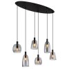 Globo GARRI Pendant Light black, 6-light sources