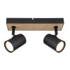 Globo ROBBY Ceiling Light Wood like finish, black, 2-light sources
