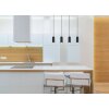 Globo ROBBY Pendant Light Wood like finish, black, 4-light sources