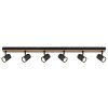 Globo ROBBY Ceiling Light Wood like finish, black, 6-light sources