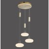 Paul Neuhaus Q-ETIENNE Pendant Light LED brass, 3-light sources, Remote control