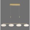 Paul Neuhaus Q-ETIENNE Pendant Light LED brass, 4-light sources, Remote control