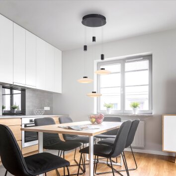 Paul Neuhaus LAUTADA Pendant Light LED black, 3-light sources