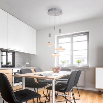 Paul Neuhaus LAUTADA Pendant Light LED brushed steel, 3-light sources