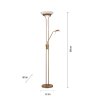 Leuchten-Direkt ZAHARA UpLighter LED antique brass, 2-light sources