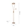 Leuchten-Direkt HELIA UpLighter LED brass, 3-light sources