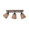 Leuchten-Direkt RIALA Ceiling Light Taupe, 3-light sources
