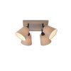 Leuchten-Direkt RIALA Ceiling Light Taupe, 4-light sources