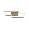 Leuchten-Direkt IVEN Ceiling Light LED brass, 2-light sources, Remote control