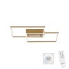 Leuchten-Direkt IVEN Ceiling Light LED brass, 2-light sources, Remote control