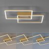 Leuchten-Direkt IVEN Ceiling Light LED brass, 2-light sources, Remote control