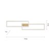 Leuchten-Direkt IVEN Ceiling Light LED brass, 2-light sources, Remote control