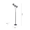 Leuchten-Direkt BIG WIDOW Floor Lamp black, 3-light sources