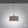 Leuchten-Direkt LINEN Pendant Light Ecru, black, 1-light source