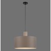 Leuchten-Direkt LINEN Pendant Light Ecru, black, 1-light source
