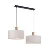Leuchten-Direkt LINEN Pendant Light Ecru, black, 2-light sources