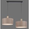 Leuchten-Direkt LINEN Pendant Light Ecru, black, 2-light sources