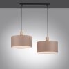Leuchten-Direkt LINEN Pendant Light Ecru, black, 2-light sources