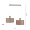 Leuchten-Direkt LINEN Pendant Light Ecru, black, 2-light sources