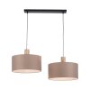 Leuchten-Direkt LINEN Pendant Light Ecru, black, 2-light sources