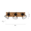 Leuchten-Direkt TARO Ceiling Light Ecru, black, 3-light sources