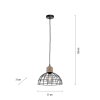 Leuchten-Direkt TARO Pendant Light Ecru, black, 1-light source