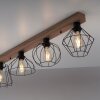 Leuchten-Direkt KASKA Ceiling Light Wood like finish, black, 4-light sources