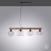 Leuchten-Direkt KASKA Pendant Light Dark wood, black, 4-light sources