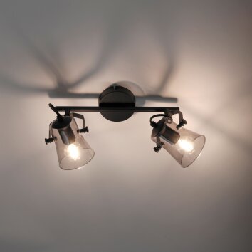 Leuchten-Direkt TINULA Ceiling Light black, 2-light sources