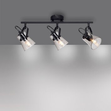 Leuchten-Direkt TINULA Ceiling Light black, 3-light sources