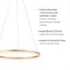 Leuchten-Direkt RITUS Pendant Light LED brass, 1-light source