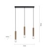 Leuchten-Direkt BRUNA Pendant Light black, 3-light sources