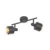 Wofi MARGATE Ceiling Light black-gold, 2-light sources