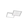 Wofi ZENIT Ceiling Light LED brushed aluminium, 2-light sources, Remote control