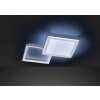 Wofi ZENIT Ceiling Light LED brushed aluminium, 2-light sources, Remote control