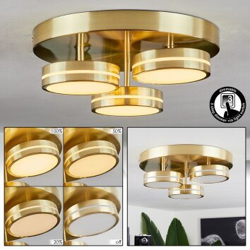 Huallilemu Ceiling Light LED brass, 3-light sources