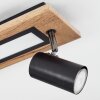 Sequeira Ceiling Light LED Wood like finish, black, white, 3-light sources