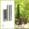 Brilliant Hanni outdoor wall light LED stainless steel, 2-light sources