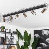 Javel Ceiling Light chrome, black, 6-light sources