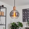 Vouhet Pendant Light brown, Wood like finish, black, 1-light source