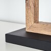 Lure Table lamp brown, Wood like finish, black, 1-light source