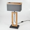 Lure Table lamp brown, Wood like finish, black, 1-light source