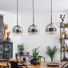 Koyoto  Pendant Light globe 25 cm chrome, clear, 3-light sources