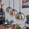 Koyoto  Pendant Light globe 25 cm clear, Smoke-coloured, 3-light sources