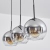 Koyoto  Pendant Light globe 25 cm clear, Smoke-coloured, 3-light sources
